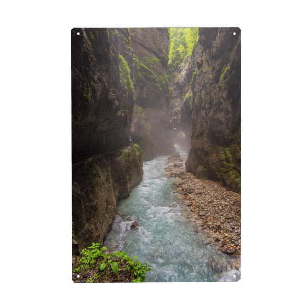 Metall Poster "Felsen in der Partnachklamm" artboxONE - Natur,Reise