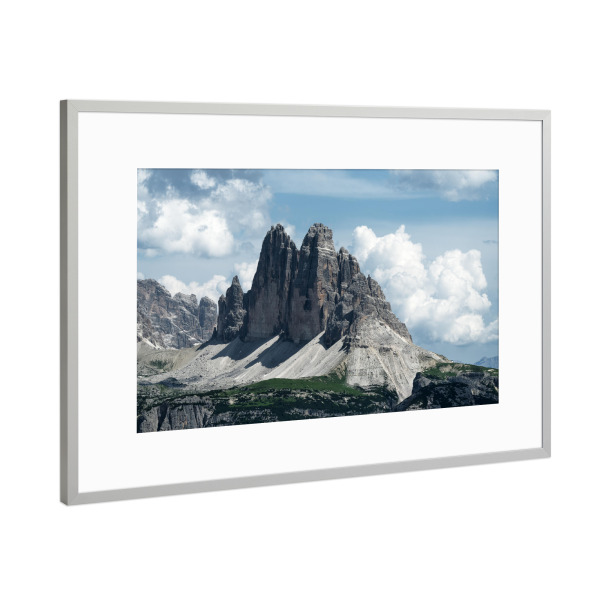 Poster mit Rahmen Silber "Drei Zinnen Blick" artboxONE - Natur,Reise,Reise / Länder