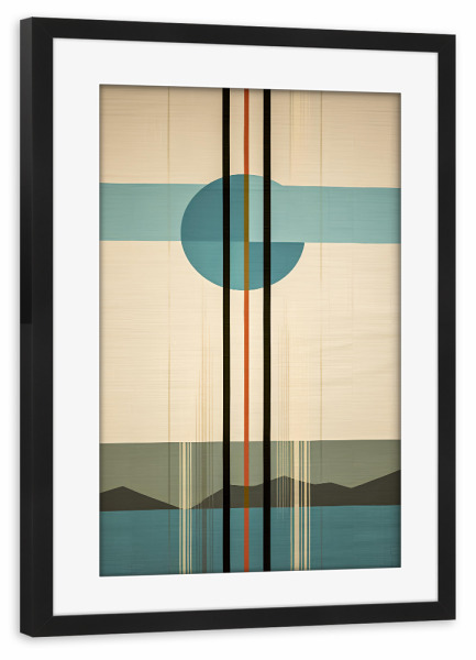 Poster mit Rahmen schwarz "Mind century art" artboxONE - Abstrakt,Architektur,Geometrie