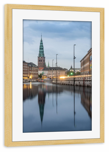 Poster mit Rahmen kiefer "Kopenhagen Zentrum" artboxONE - Städte,Städte / København