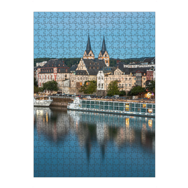 Puzzle Ravensburger "Blaue Stunde Koblenz" artboxONE - Städte