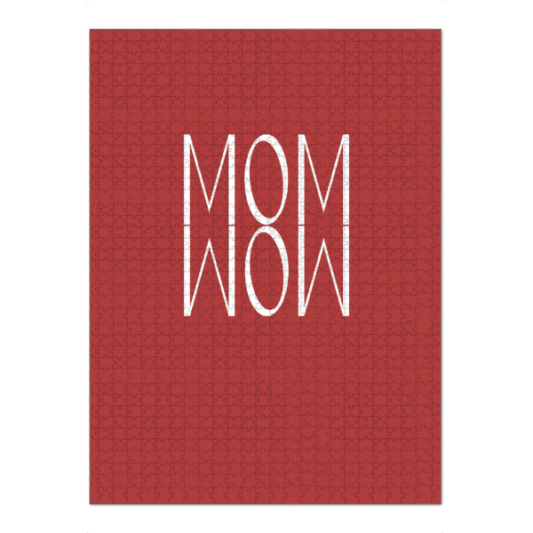 Puzzle Ravensburger "MOM WOW rot-weiß" artboxONE - Typografie,Schwarzweiß,Liebe,Für Mama