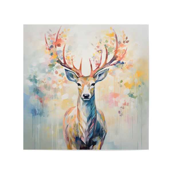Poster 20x20 cm "Hirsch Illustration" artboxONE - Floral,Tiere,Abstrakt