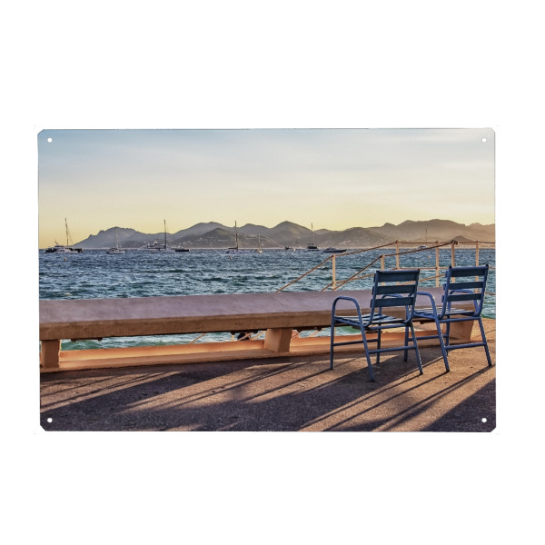 Metall Poster "Croisette Avenue" artboxONE - Städte,Reise,Reise / Strand und Meer,Reise / Länder,Städte / Weitere