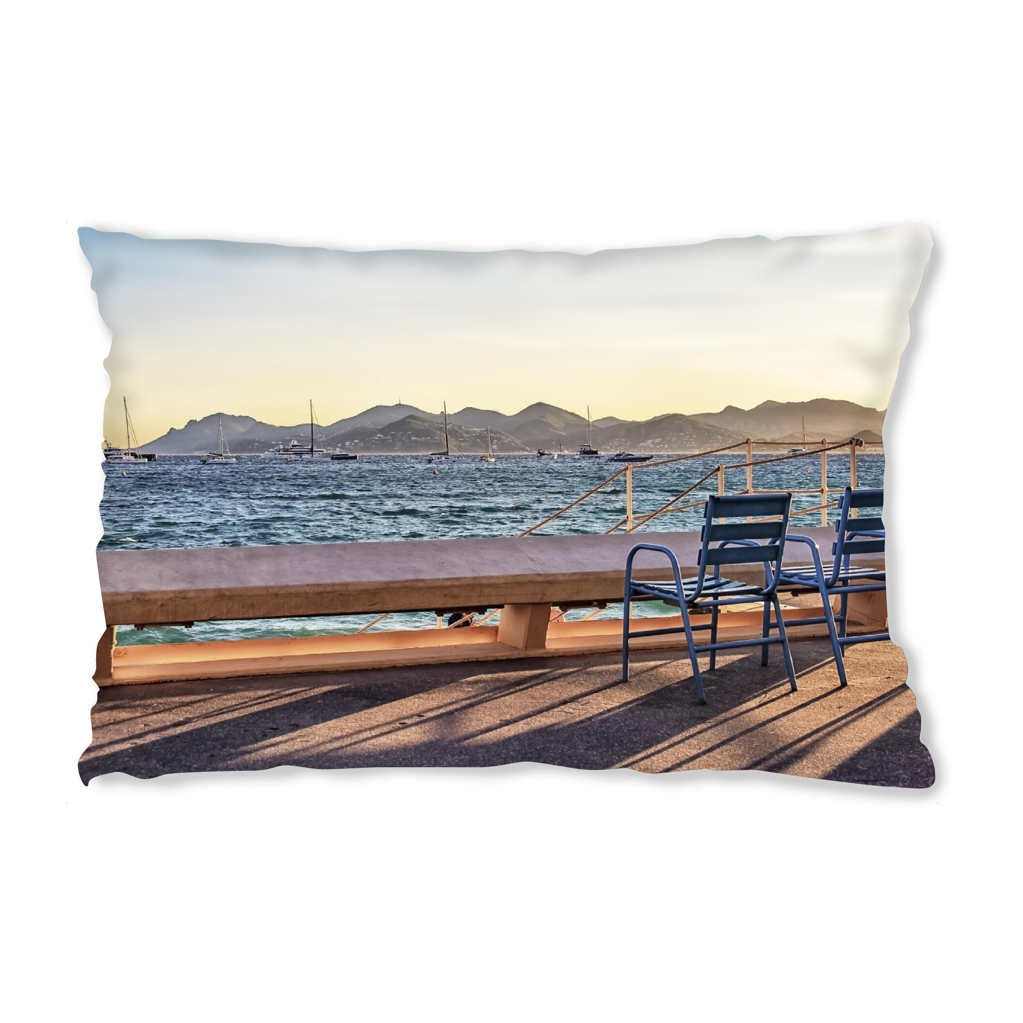 Design-Kissen "Croisette Avenue" artboxONE - Städte,Reise,Reise / Strand und Meer,Reise / Länder,Städte / Weitere