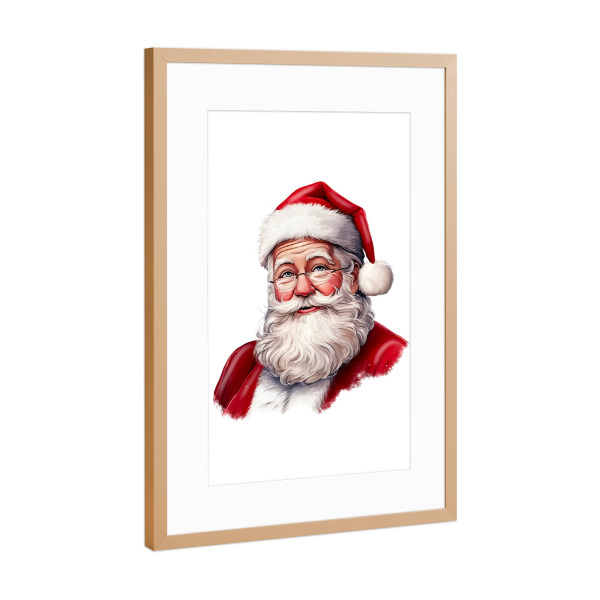 Poster mit Rahmen Kupfer "Vintager Weihnachtsmann" artboxONE - Menschen,Weihnachten,Männer,Festivals