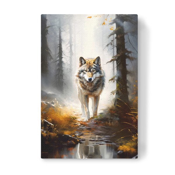Leinwandbild "Wolf Forest (matart)" artboxONE - Natur,Tiere - Wolf,Wölfe,Tier,Tiere,Natur,Wild,Wald