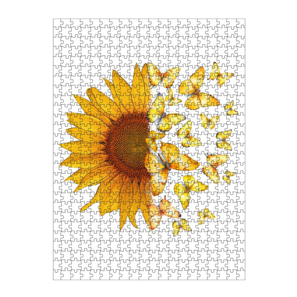 Puzzle Ravensburger "Sonnenblumengelbe Schmetterlinge" artboxONE - Floral,Tiere,Abstrakt,Für Mama,Lustig