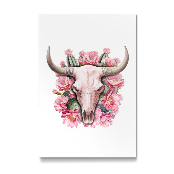 Galerie-Print "Western Floral Cow Skull" 30x20 cm artboxONE