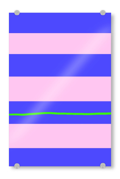 Acrylglasbild "Blue stripes love" artboxONE - Abstrakt - Streifen,Stripes,Liebe,Cool,Trend,Neue hülle,Handyhülle,Bunt,Ute arnold,Hej ibiza