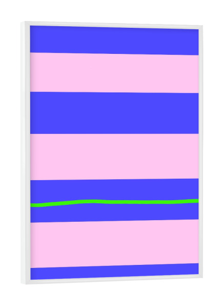 Poster mit weißem Rahmen "Blue stripes love" artboxONE - Abstrakt - Streifen,Stripes,Liebe,Cool,Trend,Neue hülle,Handyhülle,Bunt,Ute arnold,Hej ibiza