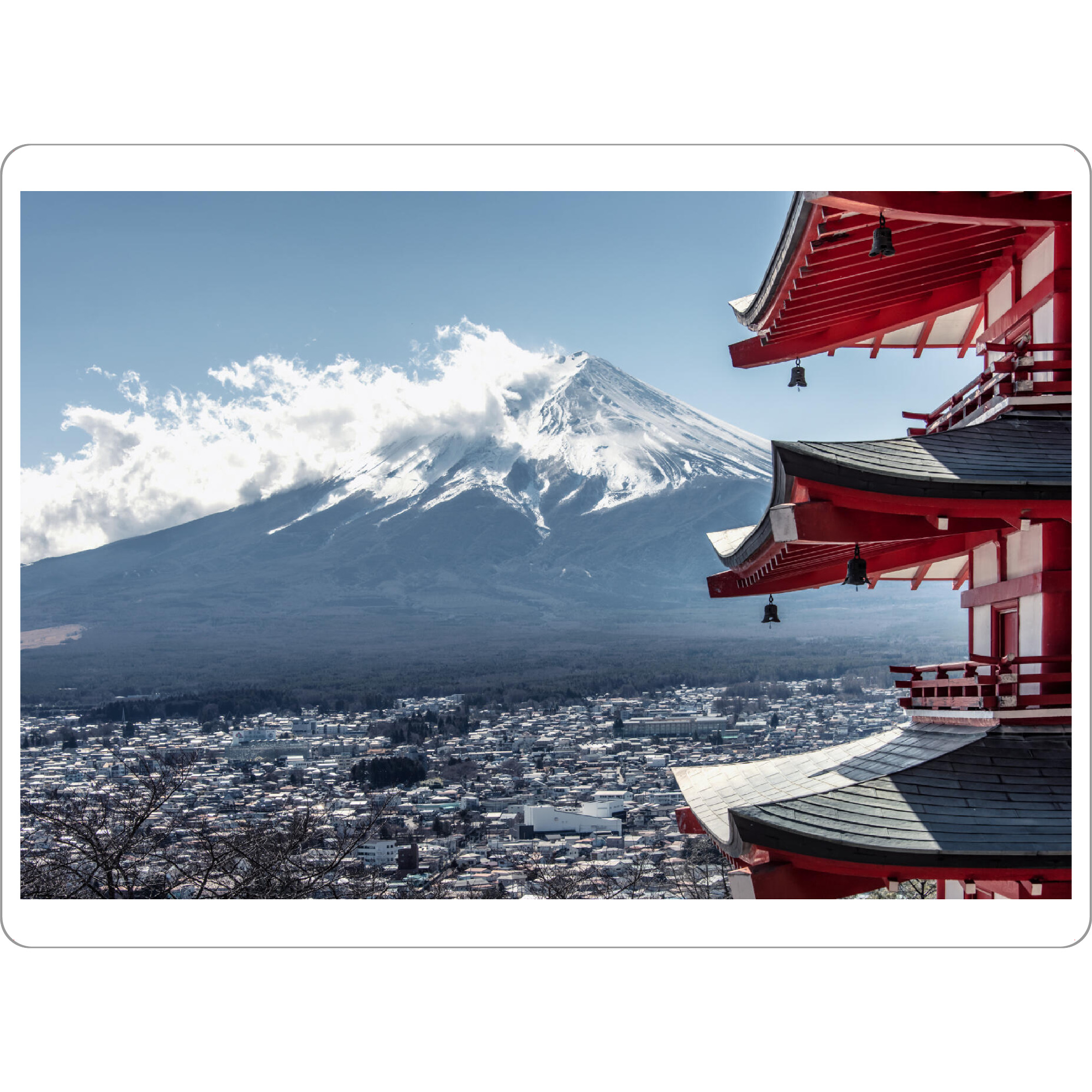 Tischset "Japanisch - Chureito Pagoda" artboxONE - Städte,Reise,Architektur,Reise / Asien,Reise / Länder