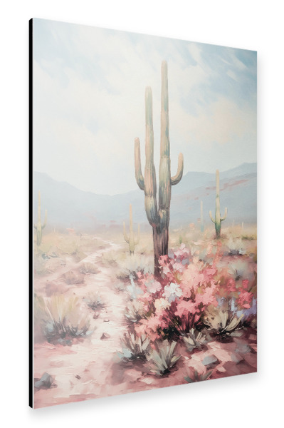 Alu-Dibond "Kakteen Wüste" 30x20 cm artboxONE