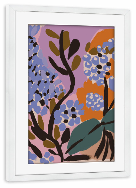 Poster mit Rahmen weiß "Pastelle Beeren Impression" artboxONE - Floral,Abstrakt,Für Mama