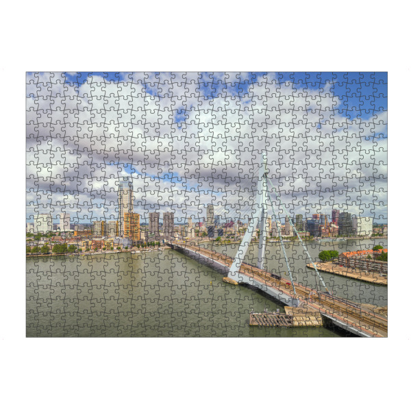 Puzzle Ravensburger "Erasmusbrücke Rotterdam" artboxONE - Städte,Reise,Architektur