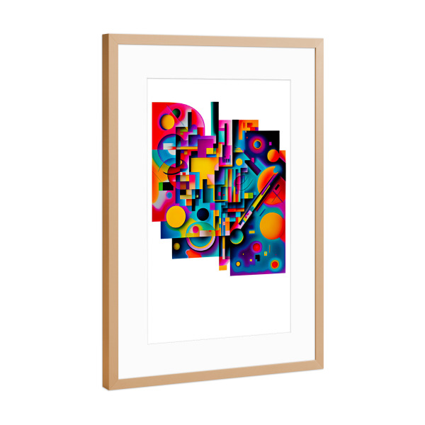 Poster mit Rahmen Kupfer "Abstraction" artboxONE - Abstrakt,Geometrie