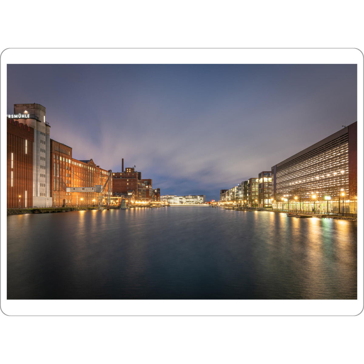 Tischset "Innenhafen Duisburg" artboxONE - Städte,Architektur - Duisburger hafen,Innenstadt,Nordrhein-westfalen,Blaue stunde,Langzeitbelichtung