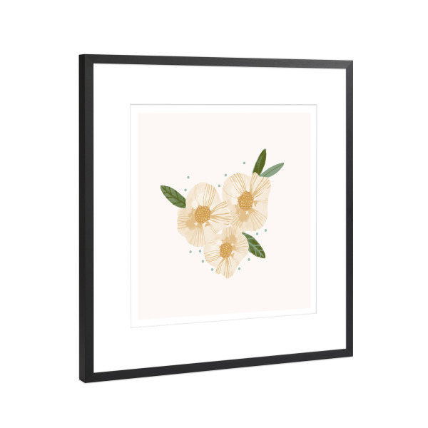 Poster mit Rahmen Schwarz (Metallic) "Lisa Dolson - Floral" artboxONE - Natur,Floral - Natur,Pflanze,Blumenstrauß,Blüten,Blumen,Botanik