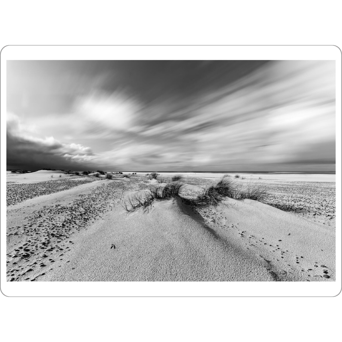 Tischset "Ostseestrand in schwarzweiß" artboxONE - Natur,Schwarzweiß,Reise / Strand und Meer