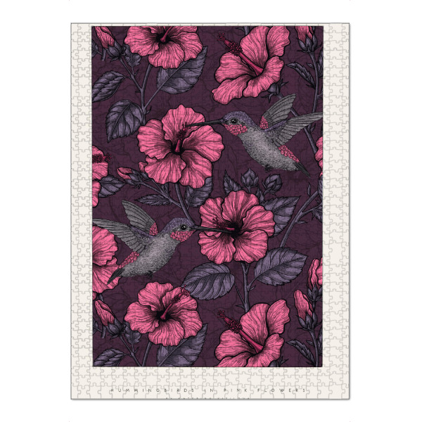 Puzzle Ravensburger "Kirilova - Kolibri in Blüten" artboxONE - Natur,Floral,Tiere