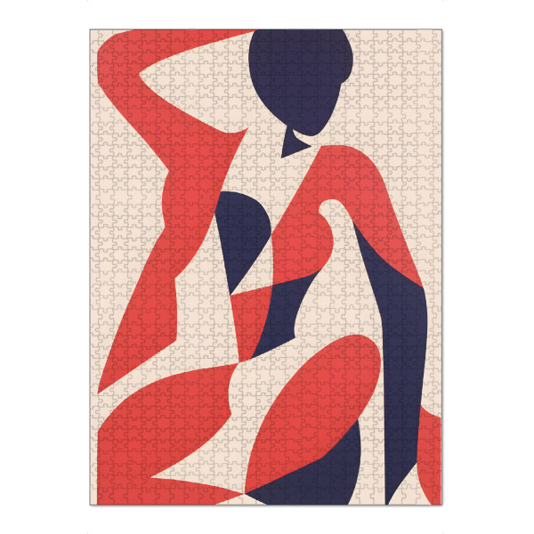 Puzzle Ravensburger "Weibliche Figur Kunst" artboxONE - Abstrakt,Menschen,Geometrie