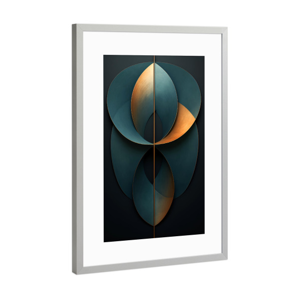 Poster mit Rahmen Silber "Minimalistische Industrie" artboxONE - Abstrakt,Architektur,Geometrie