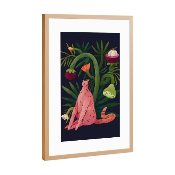 Poster mit Rahmen Kupfer "Flaming Garden - Exotic Dreams" artboxONE - Natur,Floral,Tiere