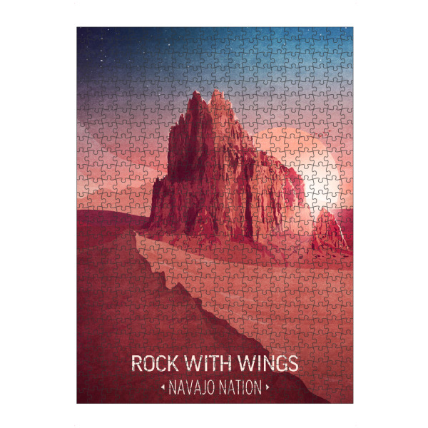 Puzzle Ravensburger "Tunaboylu - Navajo Nation" artboxONE - Typografie,Natur,Reise