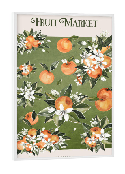 Poster mit weißem Rahmen "Tunaboylu - Fruit Market" artboxONE - Typografie,Floral,Essen & Trinken / Obst & Gemüse