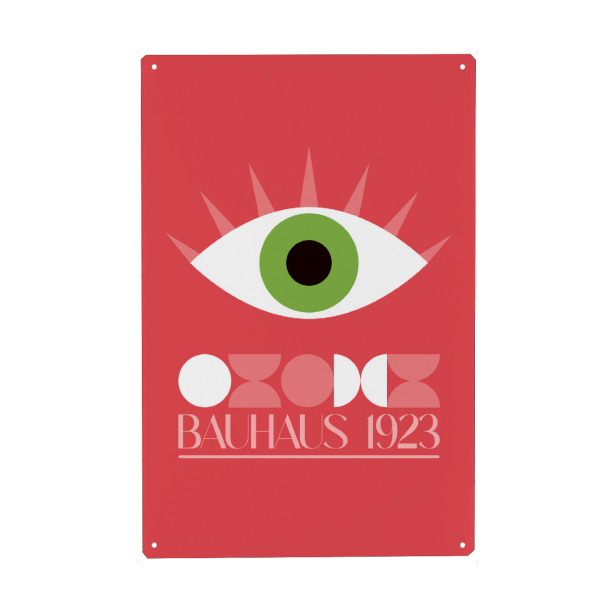 Metall Poster "Tunaboylu - Bauhaus Auge" artboxONE - Typografie,Abstrakt,Geometrie