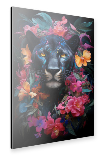 Alu-Dibond "Panther Flowers 2 (matart)" 30x20 cm artboxONE