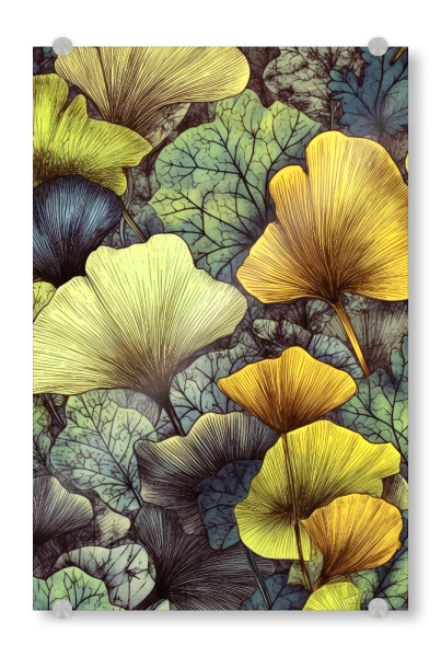 Acrylglasbild "Ginko Biloba E" artboxONE - Natur,Floral - Ginkgo,Biloba,Ginkgo biloba,Baum,Wald,Blätter,Natur