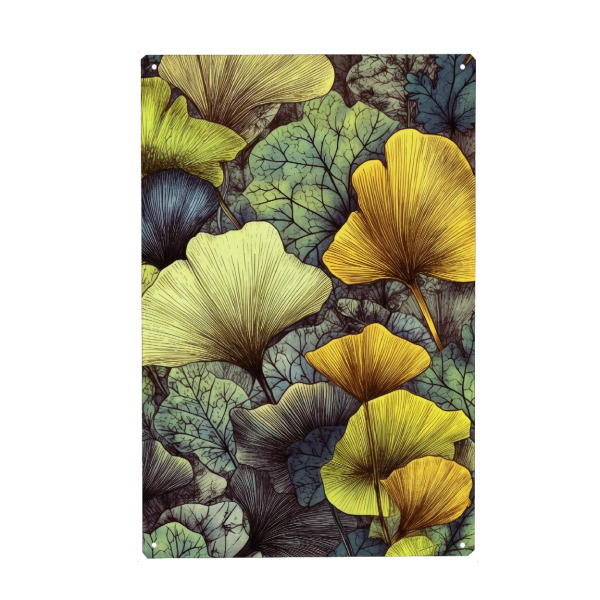 Holzbild "Ginko Biloba E" artboxONE - Natur,Floral - Ginkgo,Biloba,Ginkgo biloba,Baum,Wald,Blätter,Natur
