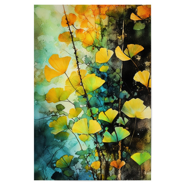 Poster 30x20 cm "Ginko Biloba F" artboxONE - Natur,Floral - Ginkgo,Biloba,Ginkgo biloba,Baum,Wald,Blätter,Natur
