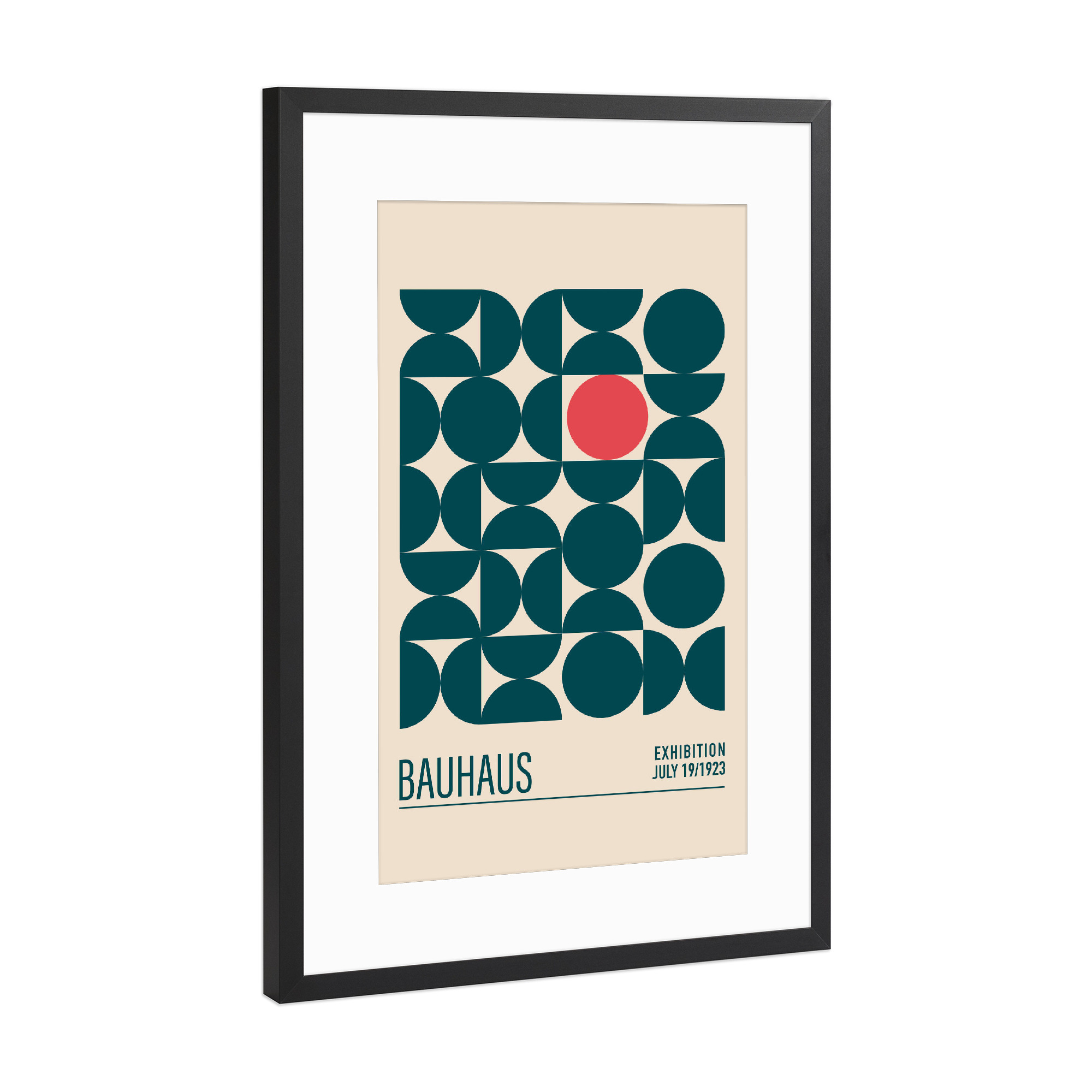 Poster mit Rahmen Schwarz (Metallic) "Tunaboylu - Bauhaus Single" artboxONE - Typografie,Abstrakt,Geometrie
