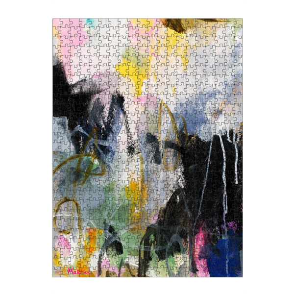 Puzzle Ravensburger "Marisol Evora - Before the Rain" artboxONE - Abstrakt - Abstrakt,Modern,Bunt,Scandi,Hygge,Farbenfroh,Pinsel,Strich,Leinwand