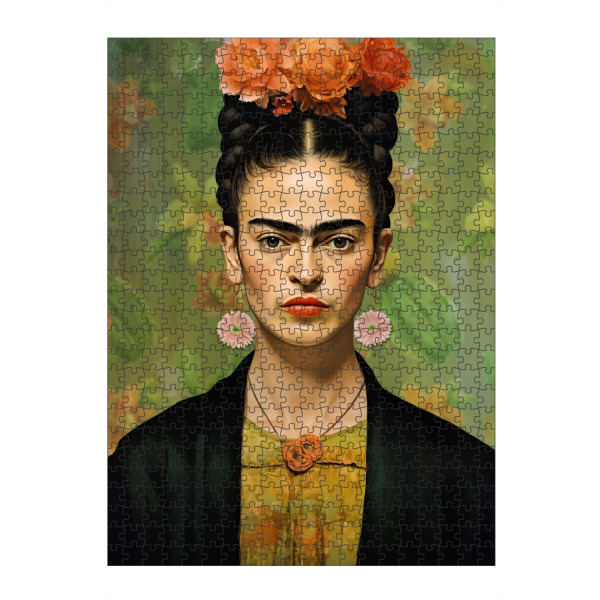artboxONE Puzzle "Frida Blumenliebe" artboxONE - Floral,Menschen,Fashion
