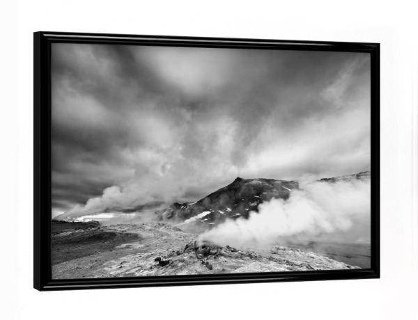 Poster mit schwarzem Rahmen "Erdkräfte und Wolken" artboxONE - Natur,Schwarzweiß,Reise / Länder