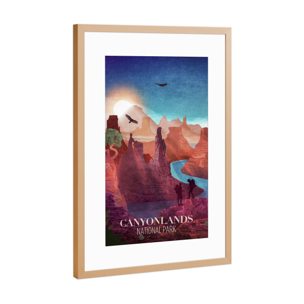 Poster mit Rahmen Kupfer "Tunaboylu - Canyonlands" artboxONE - Typografie,Natur,Reise