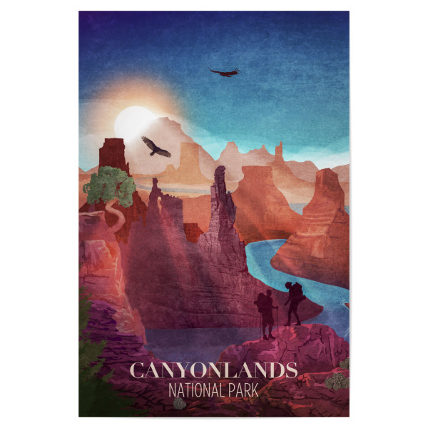 Poster "Tunaboylu - Canyonlands" artboxONE - Typografie,Natur,Reise - Nationalpark,Usa,Vereinigte staaten,Amerika,Natur,Landschaft,Berge,Typographie