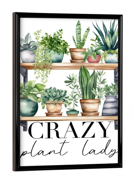 Poster mit schwarzem Rahmen "Topfpflanze botanische Kunst" artboxONE - Floral,Abstrakt,Fashion,Buchstaben,Festivals