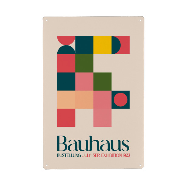 Holzbild "Tunaboylu - Bauhaus Quadrat" artboxONE - Typografie,Abstrakt,Geometrie