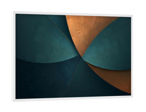 Poster mit weißem Rahmen "Luxus Wirbel" artboxONE - Natur,Abstrakt,Geometrie