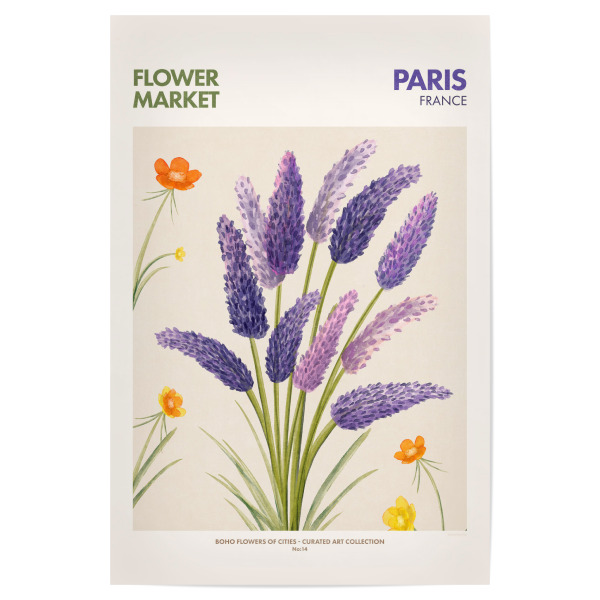 Poster "Tunaboylu - Flower Market Paris" artboxONE - Natur,Floral,Städte / Paris