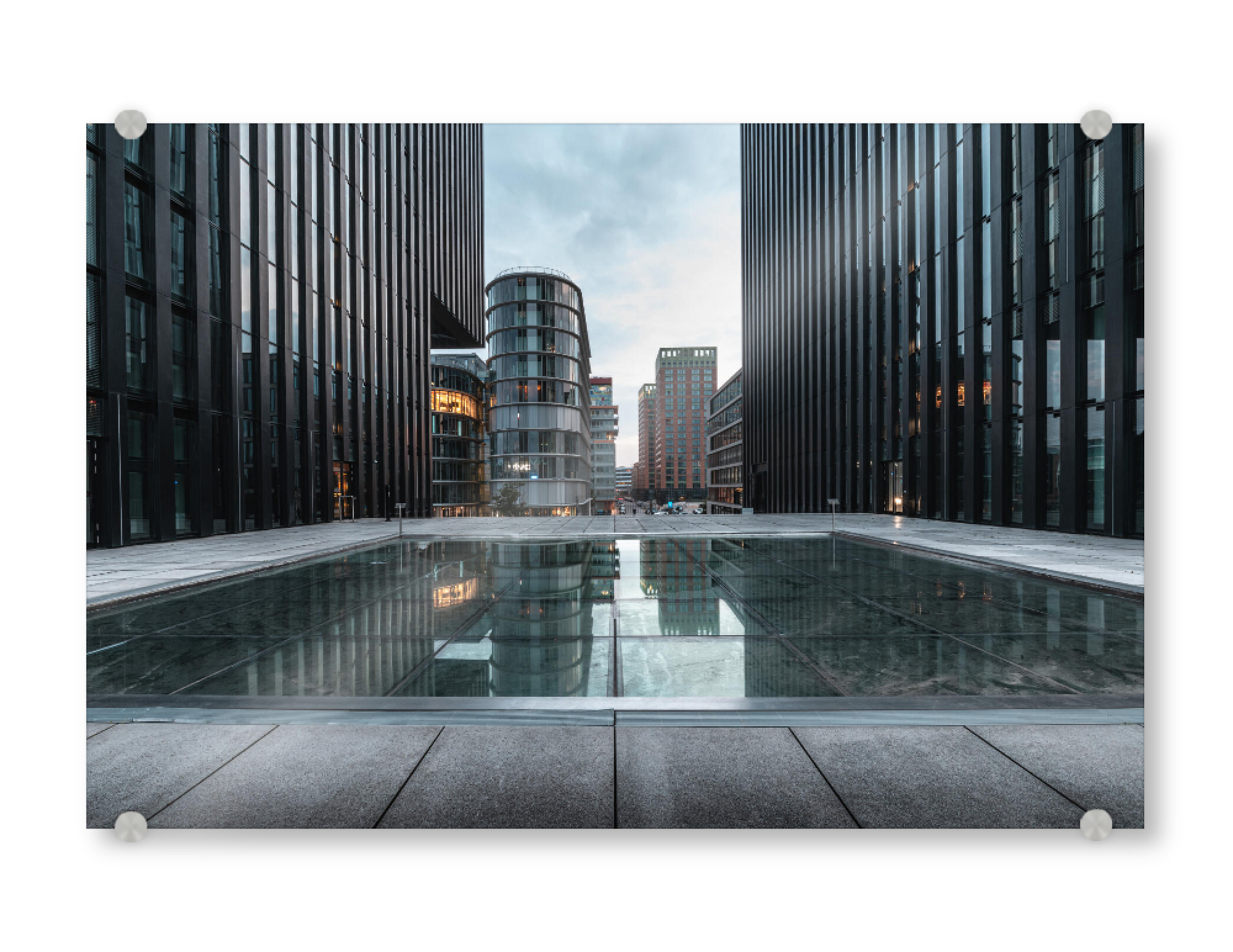 Acrylglasbild "Düsseldorf Speditionsstraße" artboxONE - Städte,Architektur,Städte / Düsseldorf