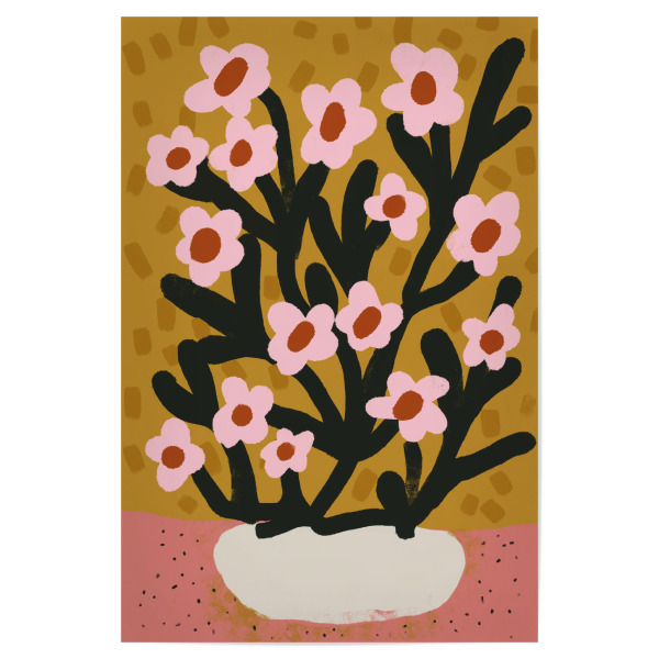 Poster "Pastelle Blumen Im Topf" artboxONE - Floral,Abstrakt,Für Mama