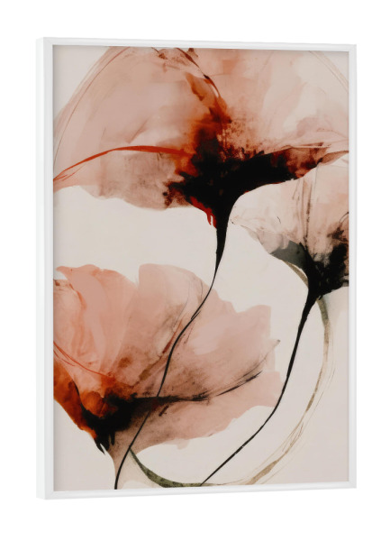 Poster mit weißem Rahmen "Abstrakte Wildrosen" artboxONE - Floral,Abstrakt,Für Mama