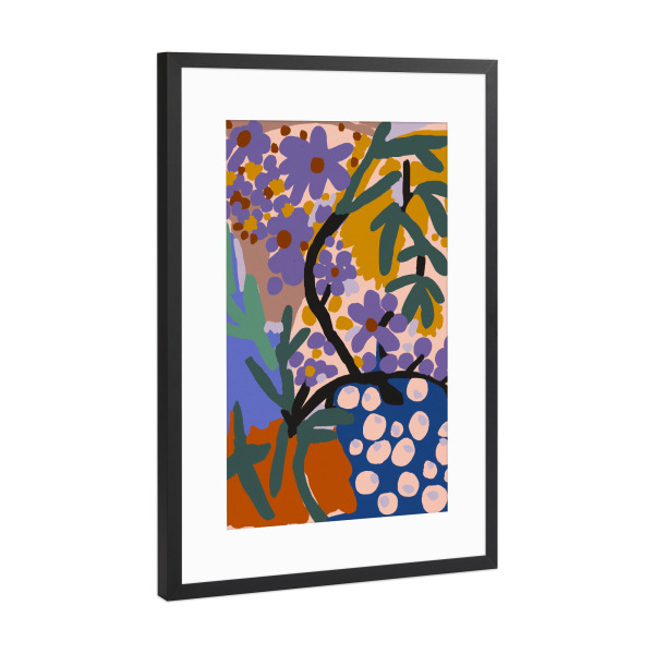 Poster mit Rahmen Schwarz (Metallic) "Botanisches Stillleben" artboxONE - Floral,Abstrakt,Für Mama