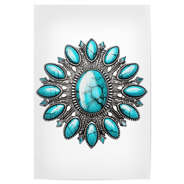 Poster 30x20 cm "Türkisfarbener Edelstein" artboxONE - Natur,Abstrakt,Fashion,Galaxy