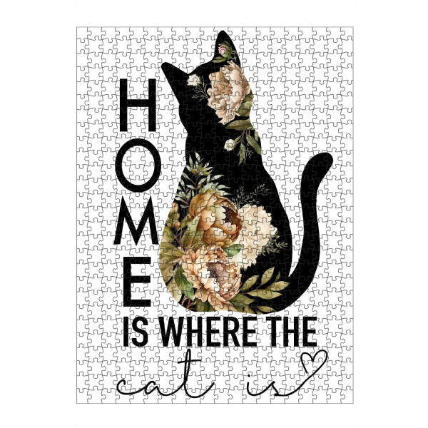 Puzzle Ravensburger "Katze mit Pfingstrosen" artboxONE - Floral,Tiere,Fashion,Festivals,Lustig